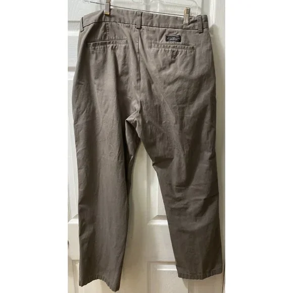 Banana Republic Chino Pants Gavin Men's 34x30 Green Straight Leg Cotton Mid Rise - Picture 6 of 7